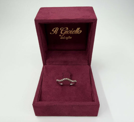 ANELLO IN ORO 18KT BIANCO CON DIAMANTI