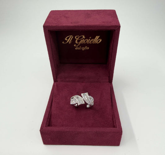 ANELLO IN ORO 18KT BIANCO CON DIAMANTI