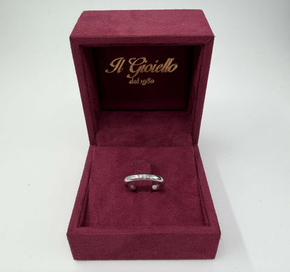 ANELLO IN ORO 18KT BIANCO CON DIAMANTE