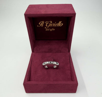 ANELLO IN ORO 18KT BIANCO CON DIAMANTI NERI