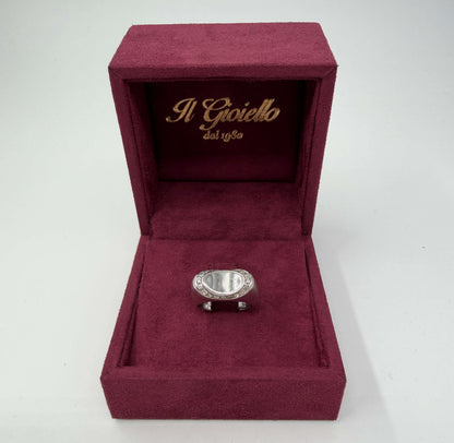 ANELLO IN ORO 18KT BIANCO CON DIAMANTI