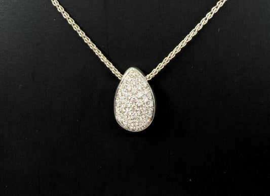 COLLANA ORO 18KT BIANCA CON DIAMANTI