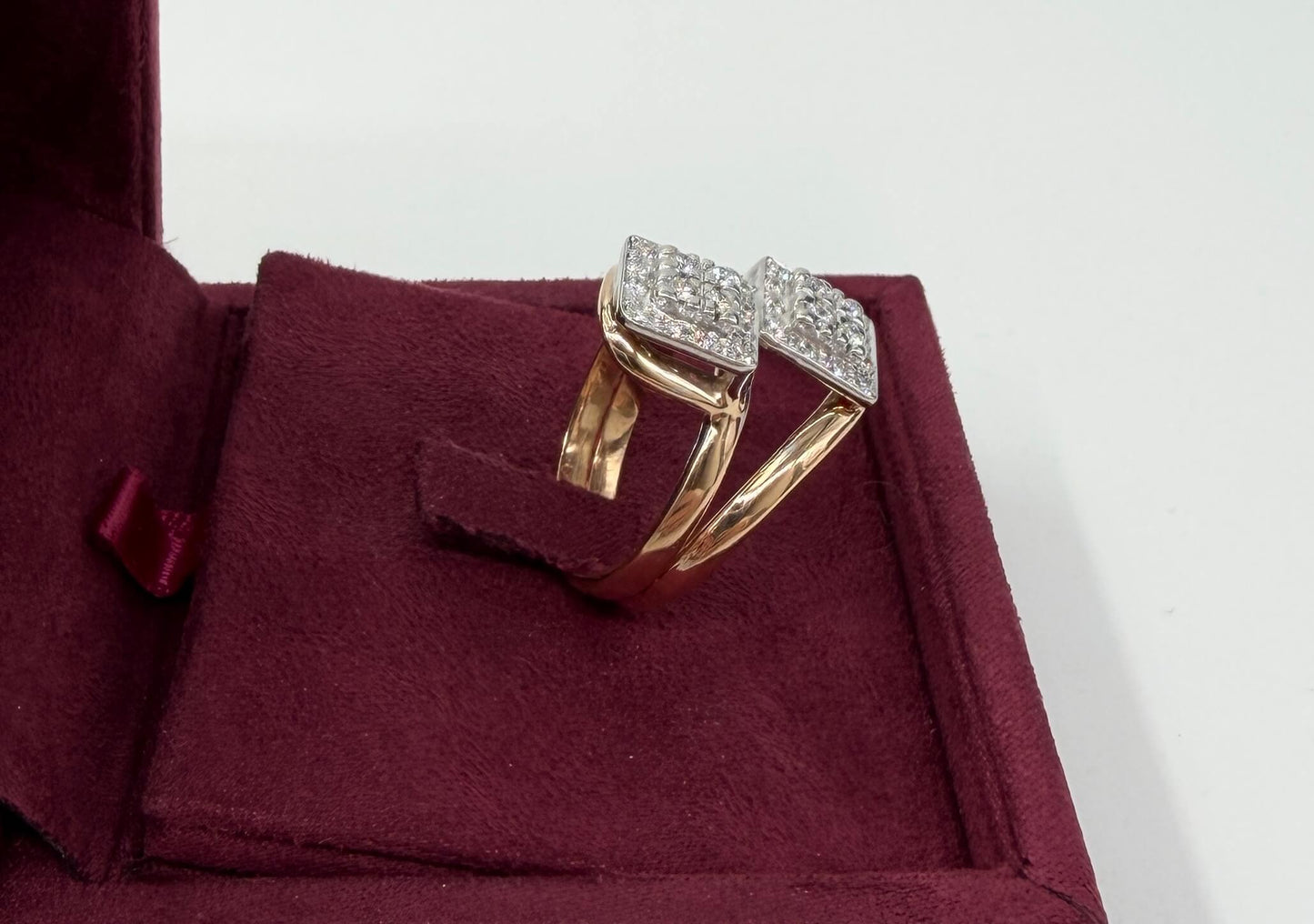 ANELLO IN ORO 18KT BICOLOR CON DIAMANTI