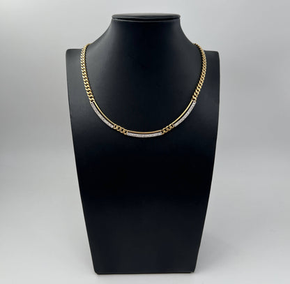 COLLANA ORO 18KT BICOLOR CON DIAMANTI