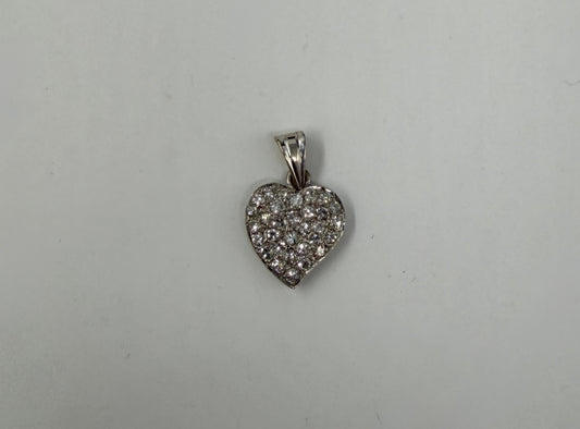 CIONDOLO ORO 18KT BIANCO CON DIAMANTI
