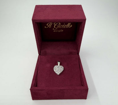 CIONDOLO ORO 18KT BIANCO CON DIAMANTI