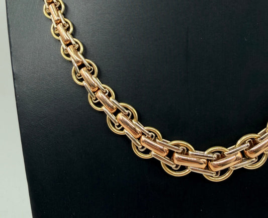 COLLANA ORO 18KT TRICOLOR