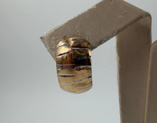 COPPIA DI ORECCHINI ORO 18KT BICOLOR