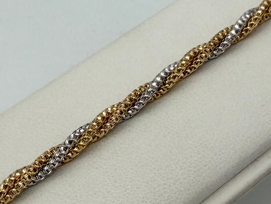 BRACCIALE 18 KT BICOLOR
