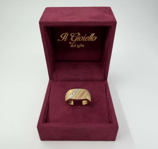 ANELLO IN ORO 18KT TRICOLOR
