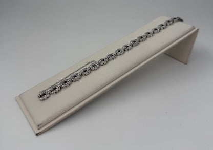 BRACCIALE 18 KT BIANCO CON DIAMANTI