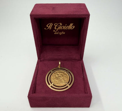 CIONDOLO ORO 18KT GIALLO CON STERLINA