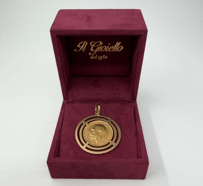 CIONDOLO ORO 18KT GIALLO CON STERLINA