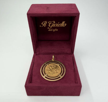 CIONDOLO ORO 18KT GIALLO CON STERLINA