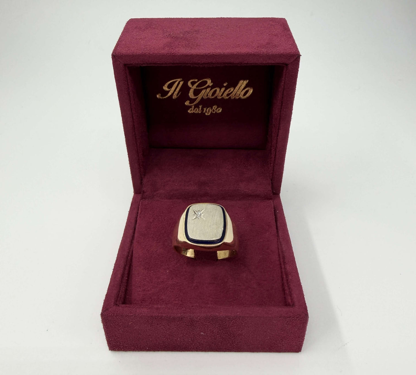 ANELLO IN ORO 18KT BICOLOR CON DIAMANTE