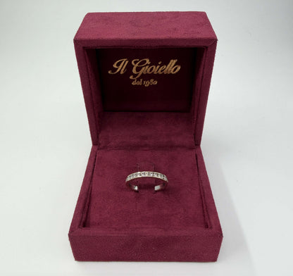 ANELLO IN ORO 18KT BIANCO CON DIAMANTI NATURALI