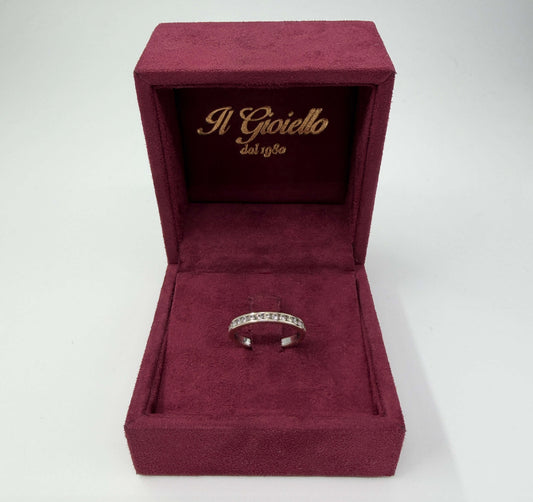 ANELLO IN ORO 18KT BIANCO CON DIAMANTI NATURALI