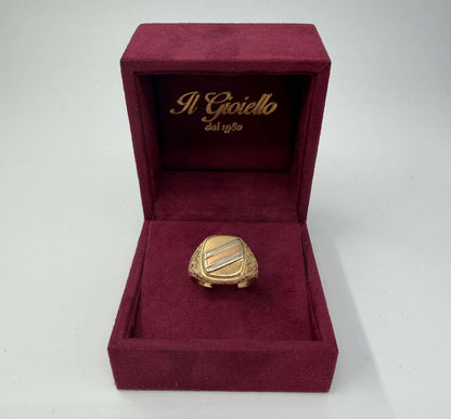 ANELLO IN ORO 18KT TRICOLOR