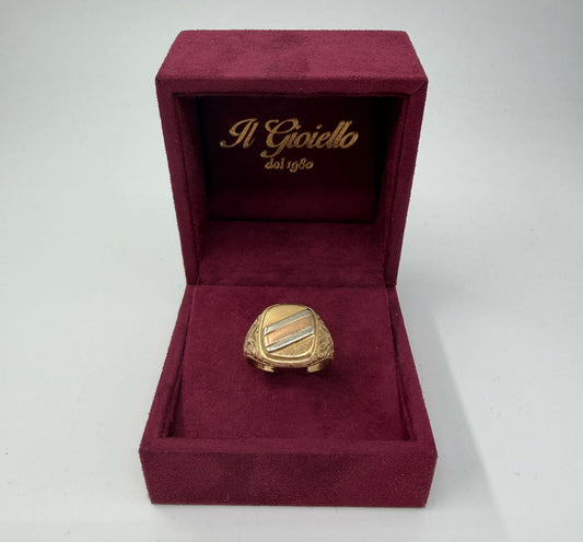ANELLO IN ORO 18KT TRICOLOR