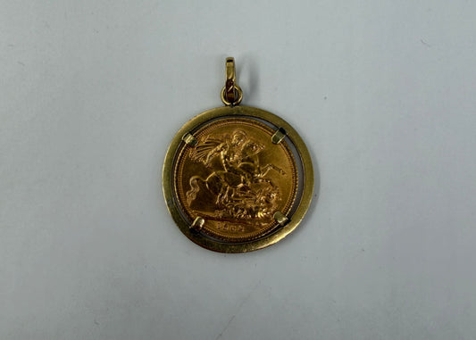 CIONDOLO ORO 18KT GIALLO CON STERLINA