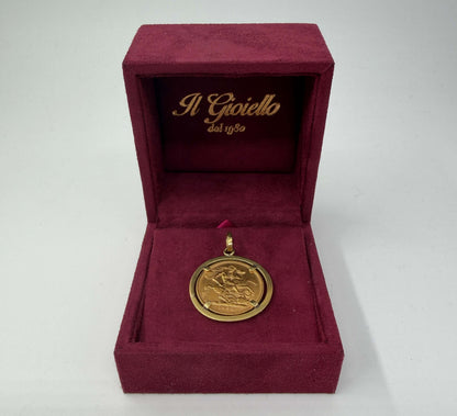 CIONDOLO ORO 18KT GIALLO CON STERLINA