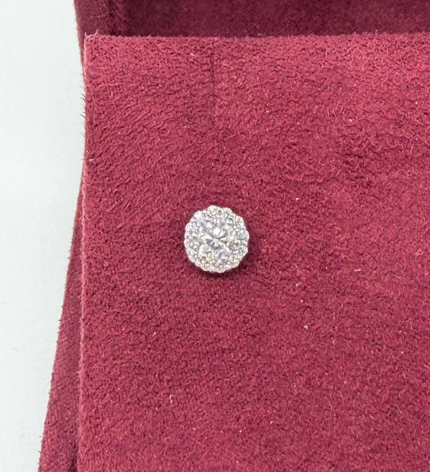 COPPIA DI ORECCHINI ORO 18KT BIANCO CON DIAMANTI