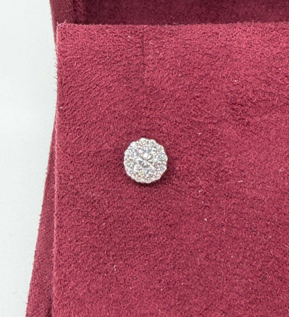 COPPIA DI ORECCHINI ORO 18KT BIANCO CON DIAMANTI