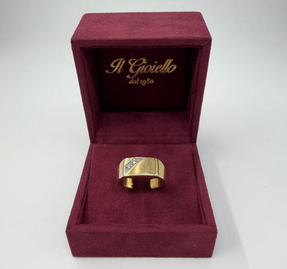 ANELLO IN ORO 18KT BICOLOR CON DIAMANTI