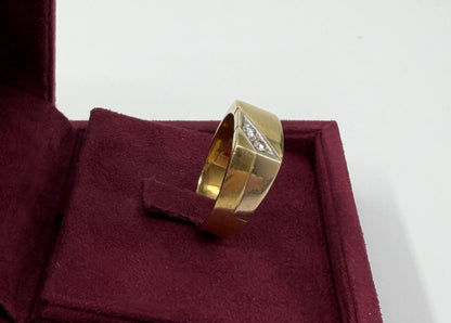 ANELLO IN ORO 18KT BICOLOR CON DIAMANTI