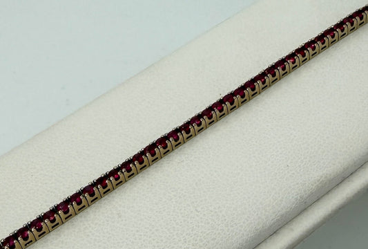 BRACCIALE TENNIS 18KT CON RUBINI