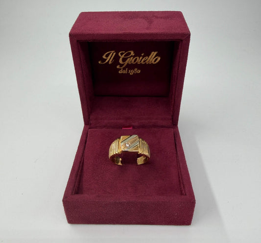 ANELLO IN ORO 18KT TRICOLOR