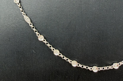 COLLANA ORO 18KT BIANCA CON DIAMANTI