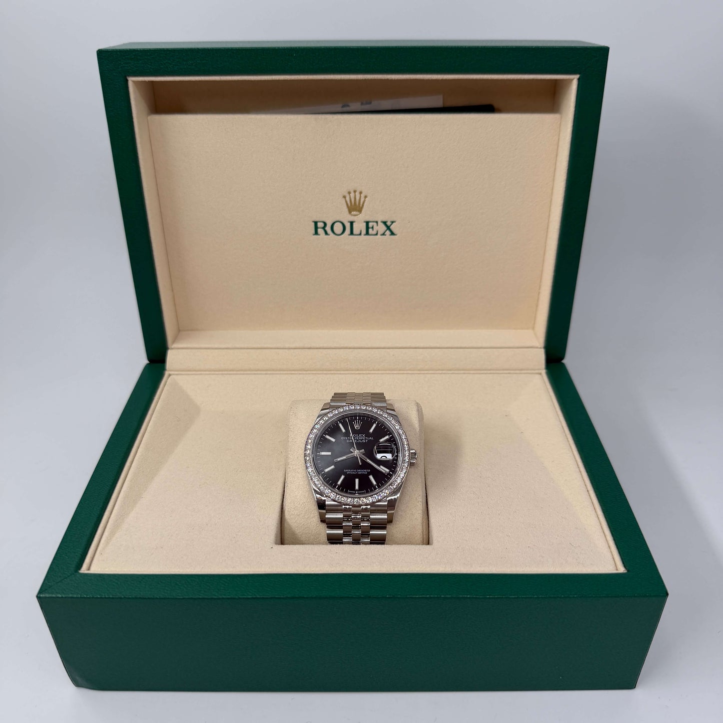 ROLEX DATE JUST 36MM GHIERA CON DIAMANTI FACTORY