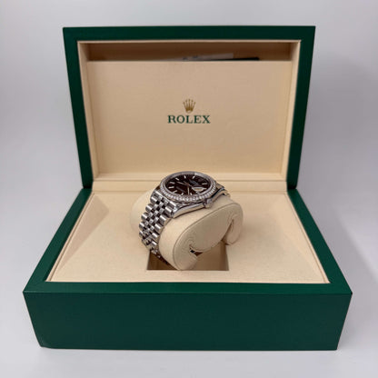 ROLEX DATE JUST 36MM GHIERA CON DIAMANTI FACTORY