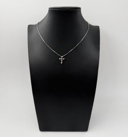 COLLANA ORO 18KT BIANCA CON DIAMANTI