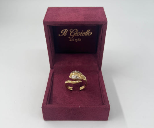 ANELLO IN ORO 18KT GIALLO CON DIAMANTI