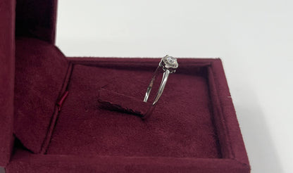 ANELLO SOLITARIO IN ORO 18KT BIANCO