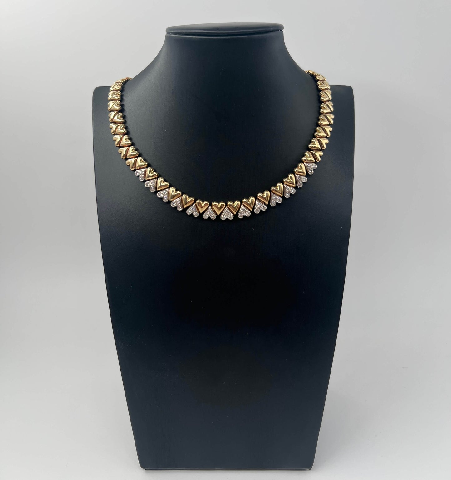 COLLANA ORO 18KT BICOLOR CON DIAMANTI NATURALI
