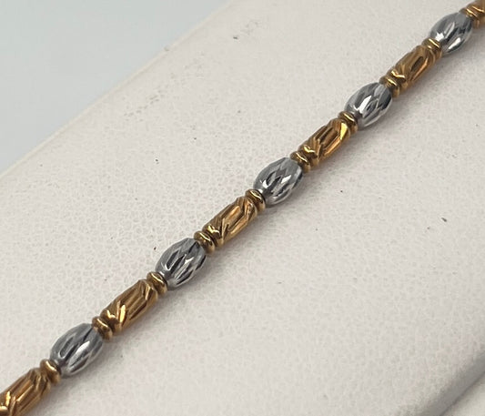 BRACCIALE 18 KT BICOLOR