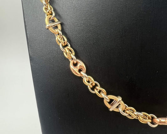 COLLANA ORO 18KT TRICOLOR