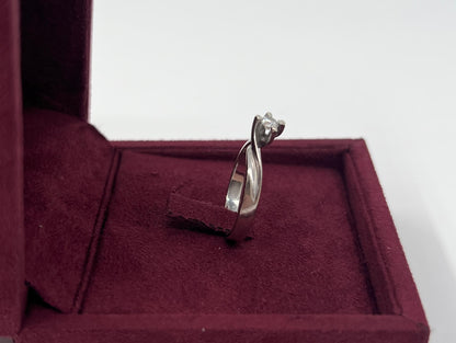 ANELLO SOLITARIO IN ORO 18KT BIANCO