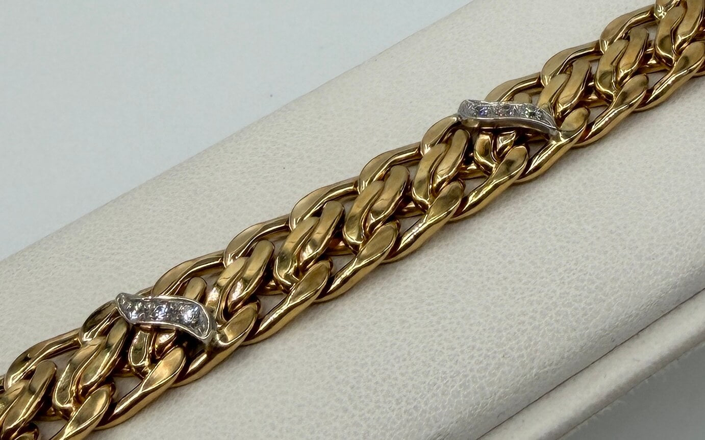 BRACCIALE 18 KT BICOLOR