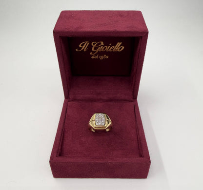 ANELLO IN ORO 18KT BICOLOR CON DIAMANTI