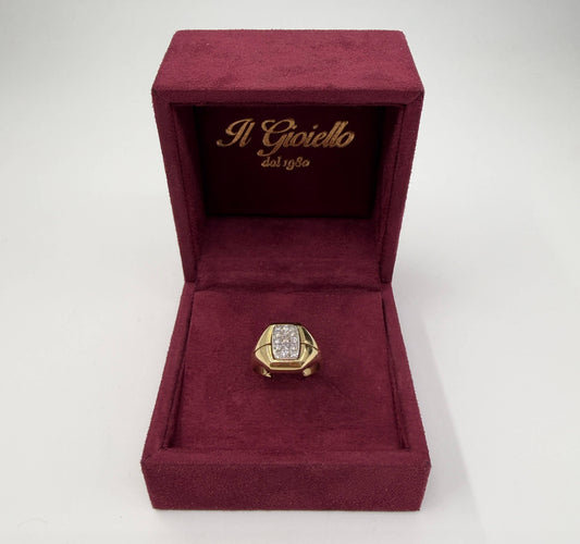 ANELLO IN ORO 18KT BICOLOR CON DIAMANTI