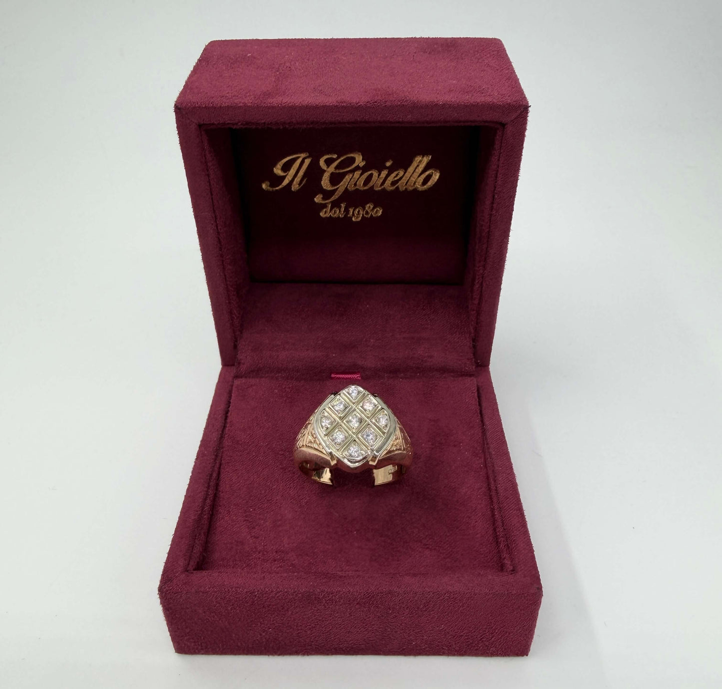 ANELLO IN ORO 18KT BICOLOR CON DIAMANTI