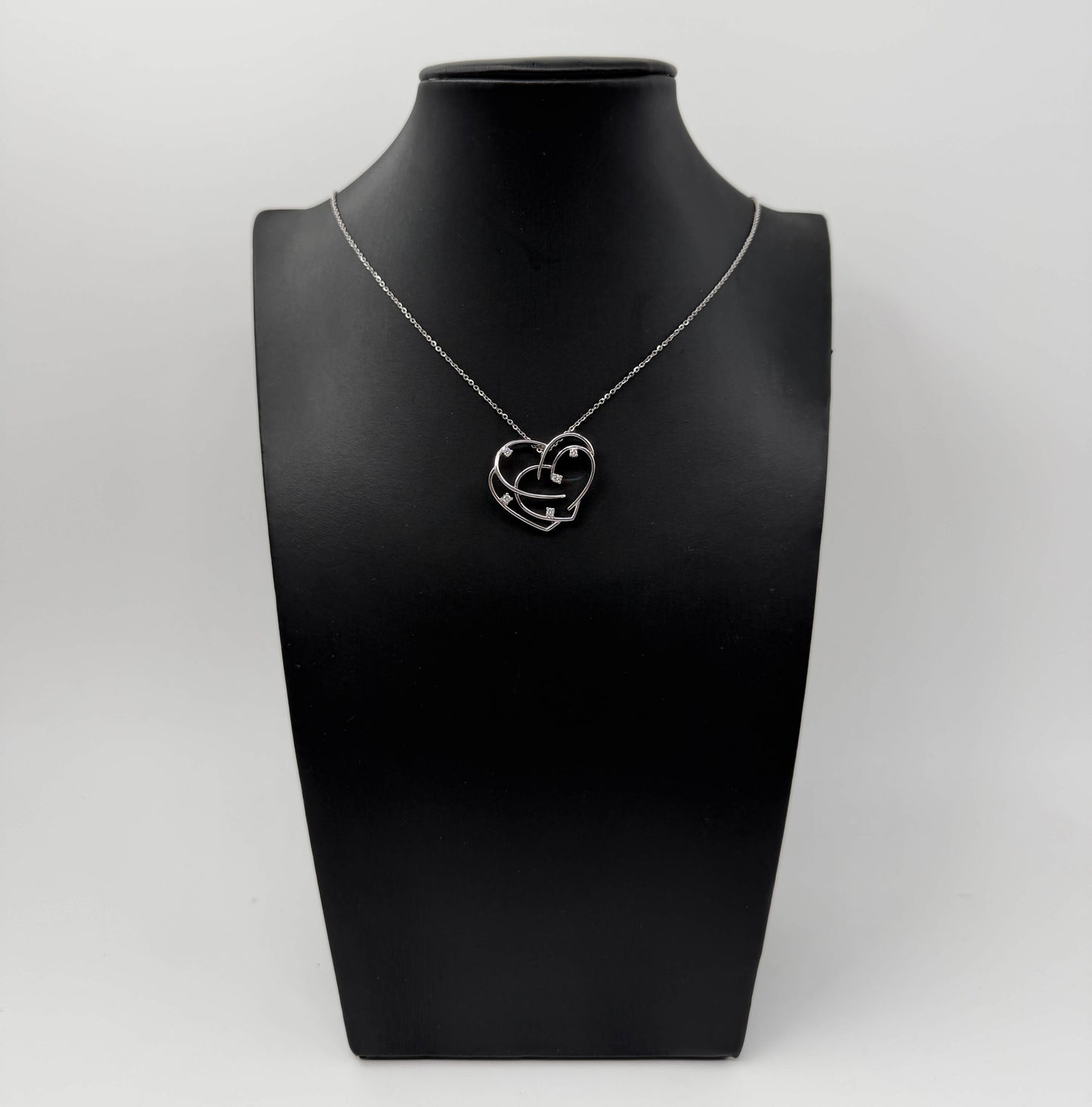 COLLANA ORO 18KT BIANCA CON DIAMANTI