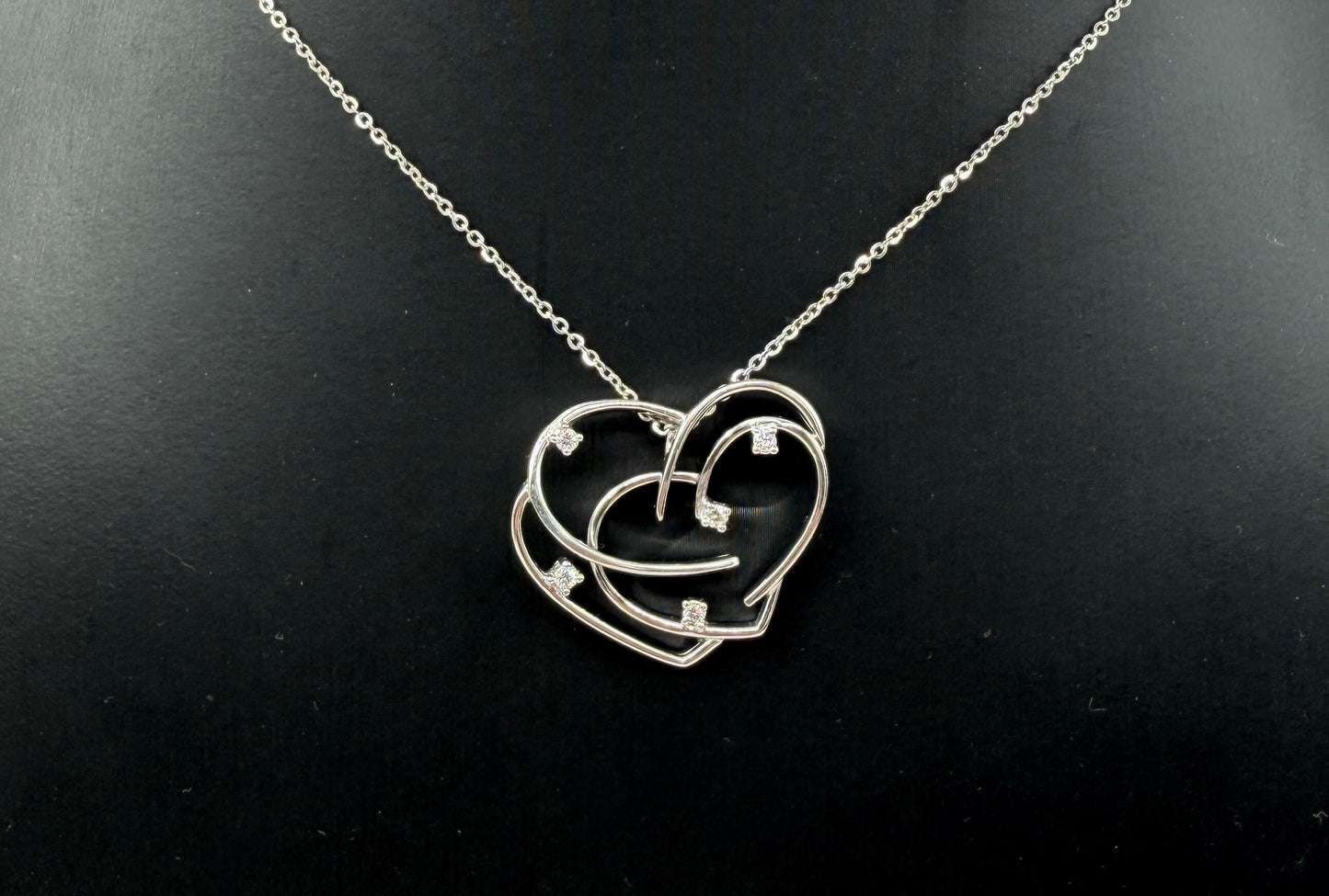 COLLANA ORO 18KT BIANCA CON DIAMANTI