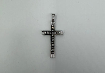 CIONDOLO ORO 18KT BIANCO CON DIAMANTI