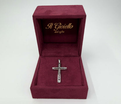 CIONDOLO ORO 18KT BIANCO CON DIAMANTI