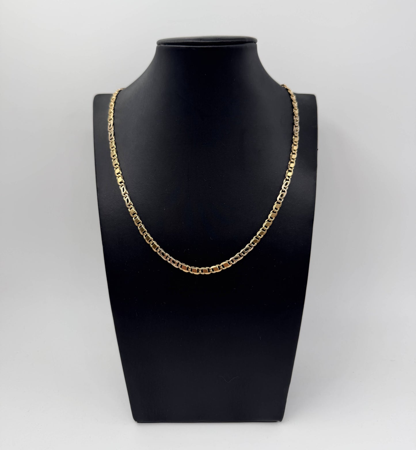 COLLANA ORO 18KT BICOLOR infiniti pieni e vuoti alternati 25.42G